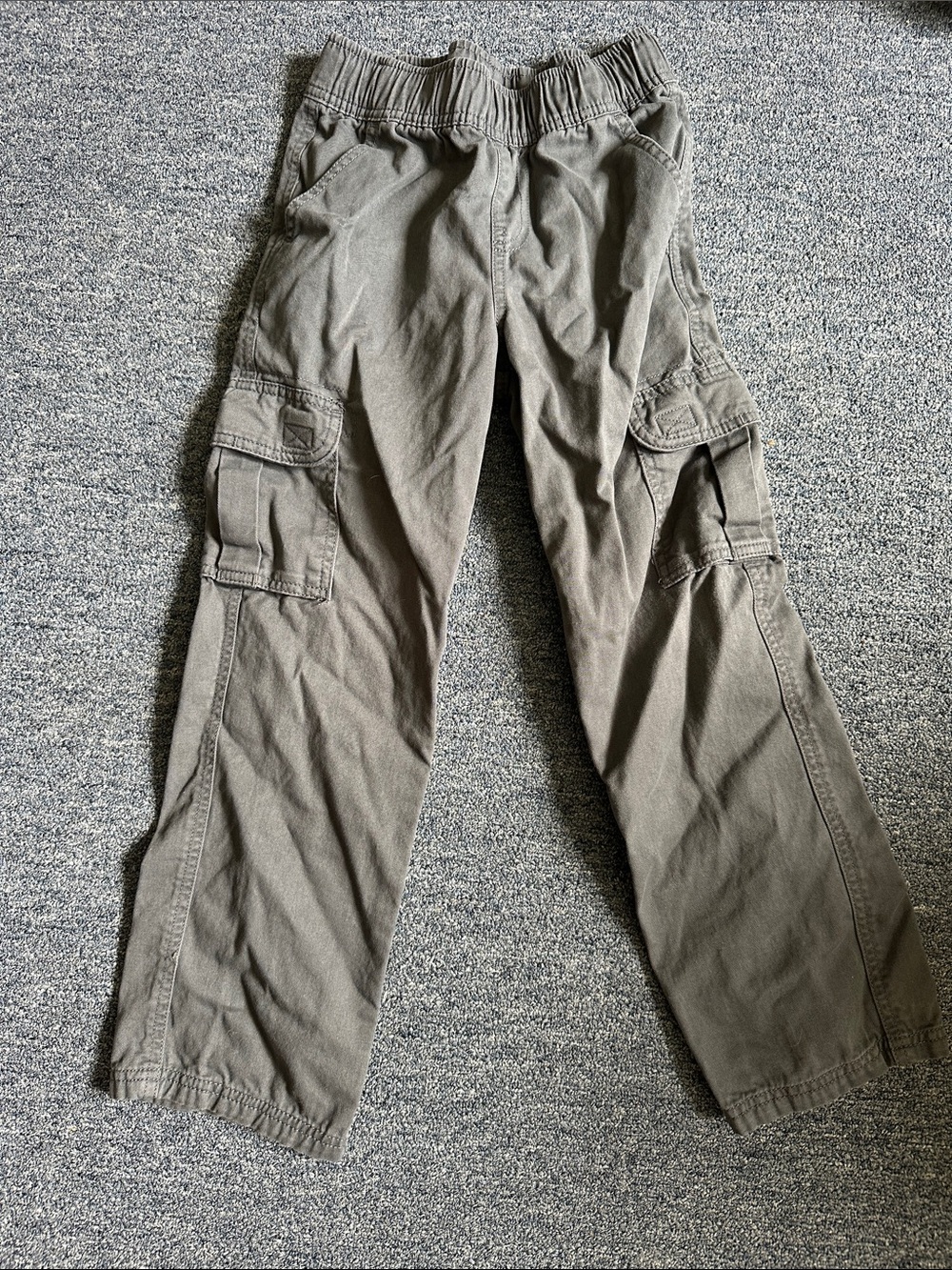 Place Boys Olive Cargo Pants with Elastic Waist